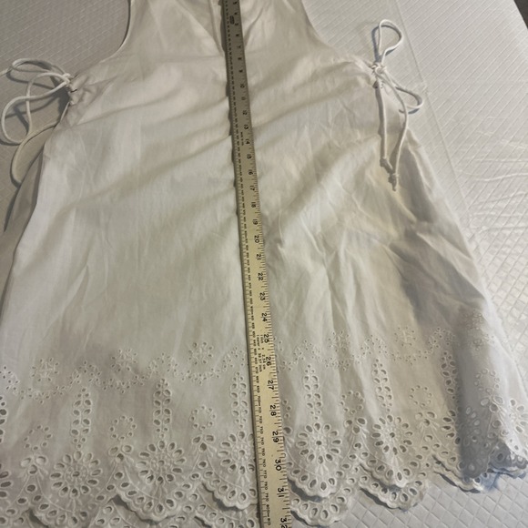 BCBG Generation Sleeveless White Dress Lined Eyelet Hem Size XS Yatch, Coastal, - Picture 14 of 16